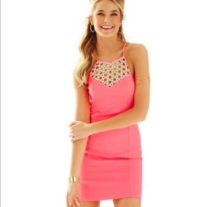 Lilly Pulitzer Pink Dress with Cream Accents